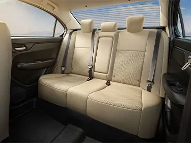 Honda Amaze Facelift Rear Seats